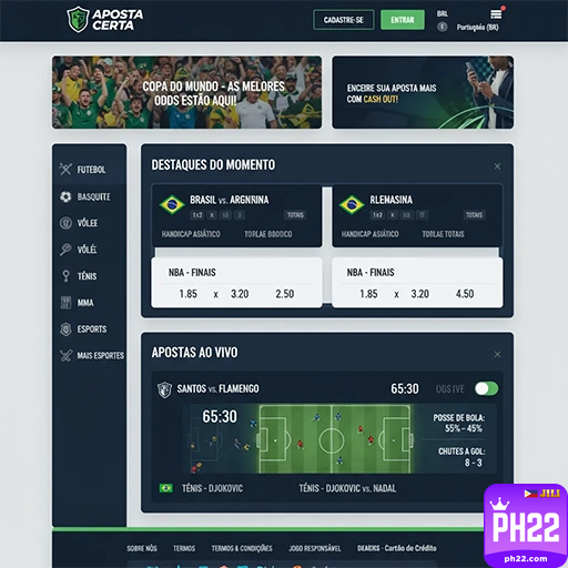 ph22m - explorar diversos eventos esportivos online